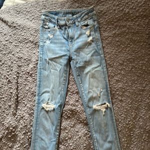 Distressed jeans
